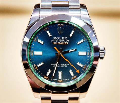 rolex milgauss blue discontinued|rolex milgauss movement.